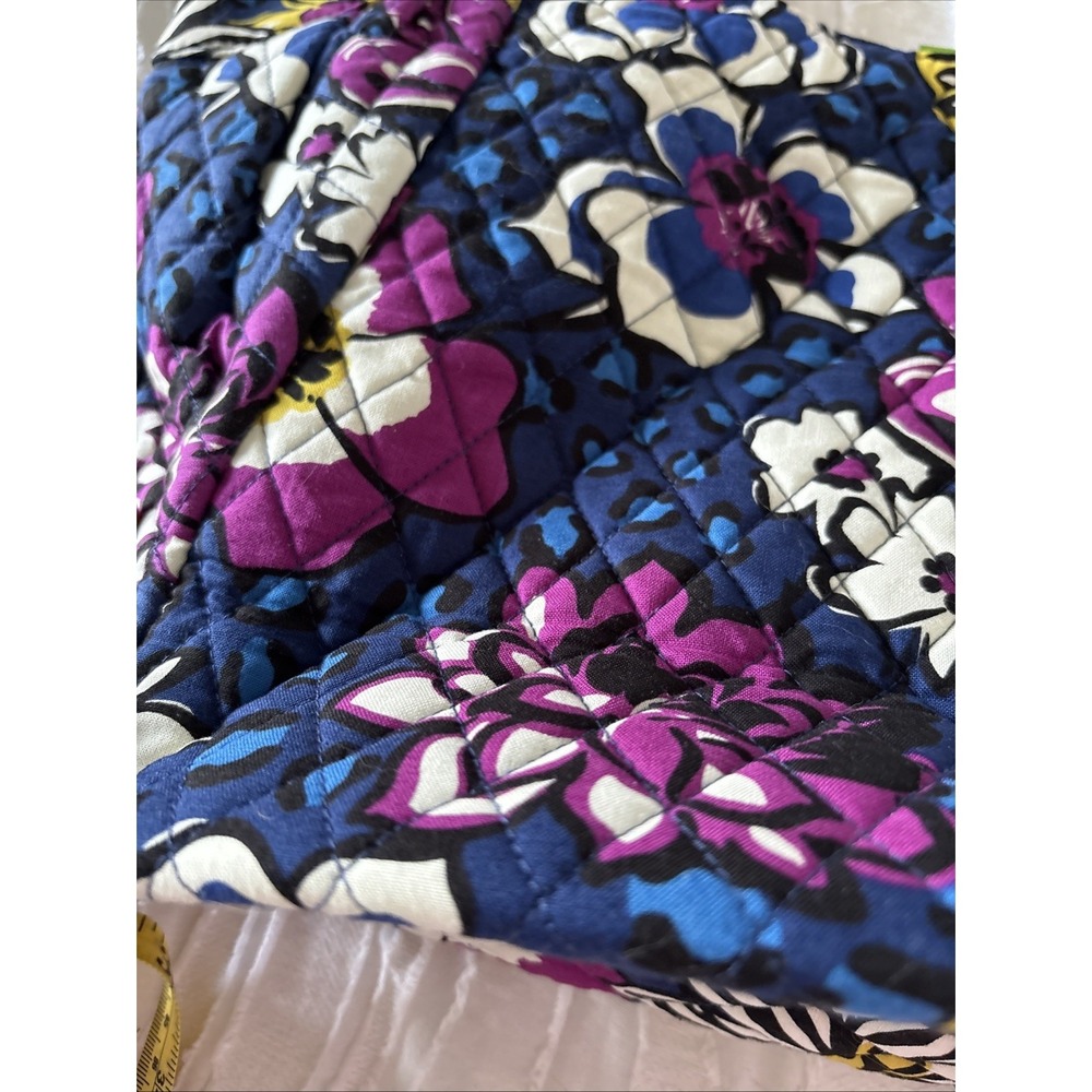 Vera Bradley African Violet Crescent Shoulder Bag Purse NWT New Purple Blue - Picture 6 of 11